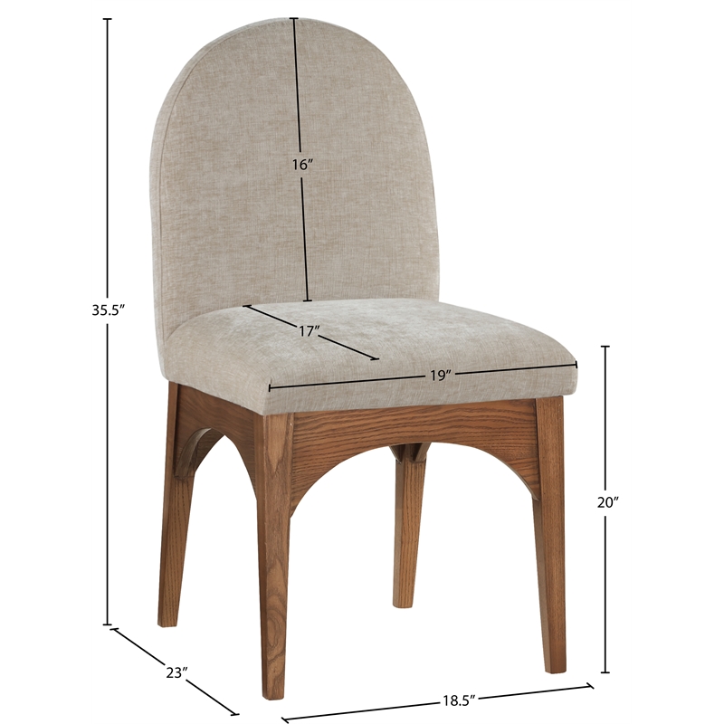 Pemberly Row Modern / Contemporary Beige Fabric Dining Side Chair