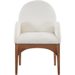Pemberly Row Modern / Contemporary Cream Fabric Dining Arm Chair