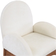 Pemberly Row Modern / Contemporary Cream Fabric Dining Arm Chair