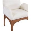 Pemberly Row Modern / Contemporary Cream Fabric Dining Arm Chair
