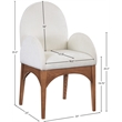 Pemberly Row Modern / Contemporary Cream Fabric Dining Arm Chair