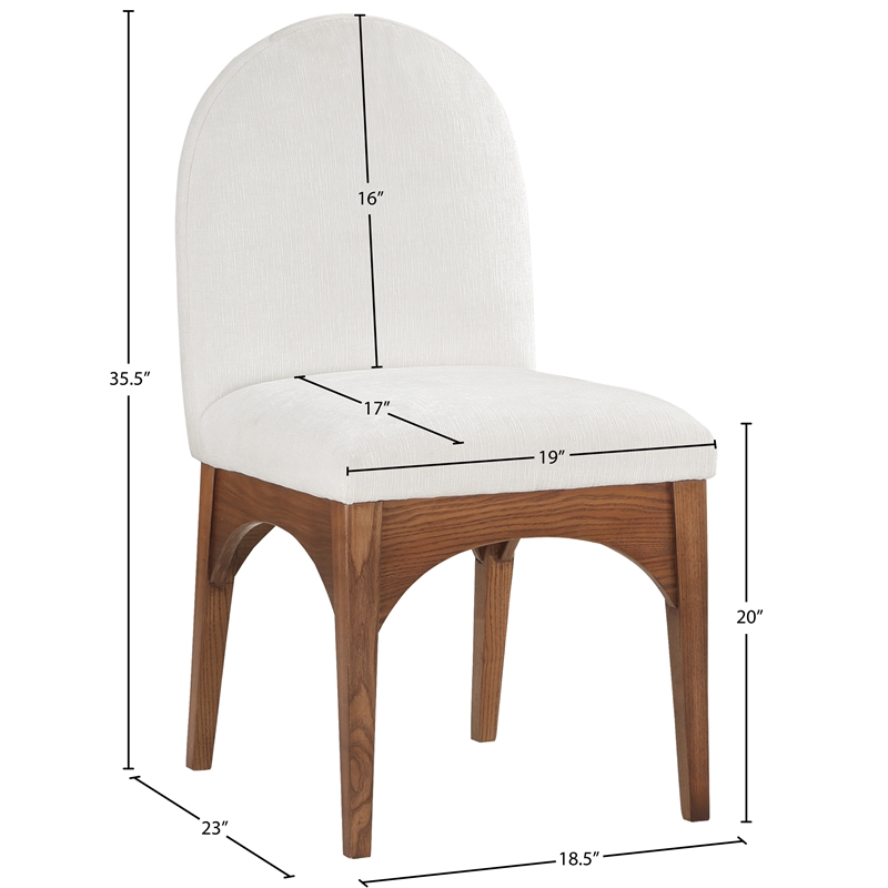 Pemberly Row Modern / Contemporary Cream Fabric Dining Side Chair