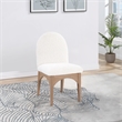 Pemberly Row Contemporary Cream Boucle Fabric Dining Side Chair