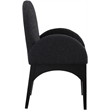 Pemberly Row Contemporary Black Boucle Fabric Dining Arm Chair