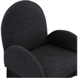 Pemberly Row Contemporary Black Boucle Fabric Dining Arm Chair