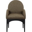 Pemberly Row Contemporary Olive Boucle Fabric Dining Arm Chair