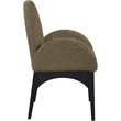 Pemberly Row Contemporary Olive Boucle Fabric Dining Arm Chair