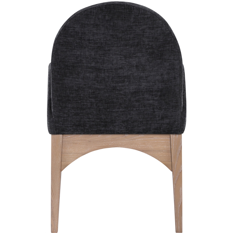 Pemberly Row Modern / Contemporary Black Fabric Dining Arm Chair