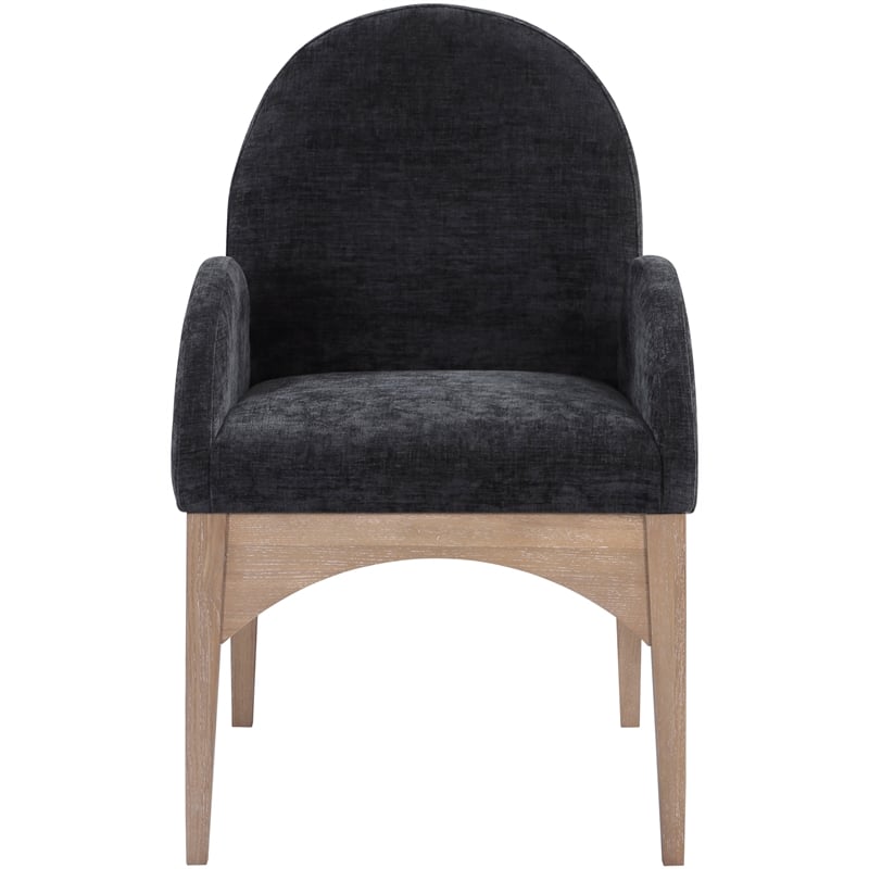 Pemberly Row Modern / Contemporary Black Fabric Dining Arm Chair