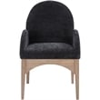 Pemberly Row Modern / Contemporary Black Fabric Dining Arm Chair
