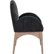 Pemberly Row Modern / Contemporary Black Fabric Dining Arm Chair