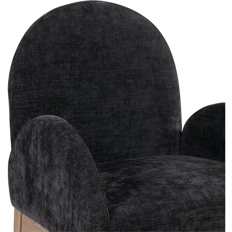 Pemberly Row Modern / Contemporary Black Fabric Dining Arm Chair
