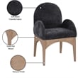 Pemberly Row Modern / Contemporary Black Fabric Dining Arm Chair