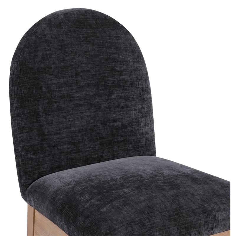 Pemberly Row Modern / Contemporary Black Fabric Dining Side Chair