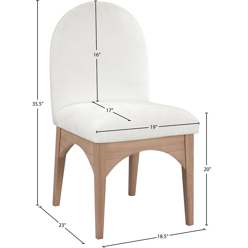 Pemberly Row Modern / Contemporary Cream Fabric Dining Side Chair