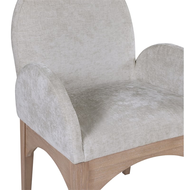Pemberly Row Modern / Contemporary Grey Fabric Dining Arm Chair