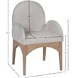 Pemberly Row Modern / Contemporary Grey Fabric Dining Arm Chair
