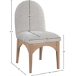 Pemberly Row Modern / Contemporary Grey Fabric Dining Side Chair