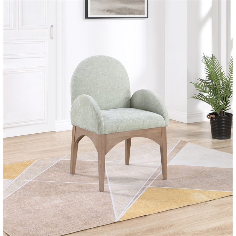 Pemberly Row Modern / Contemporary Mint Fabric Dining Arm Chair