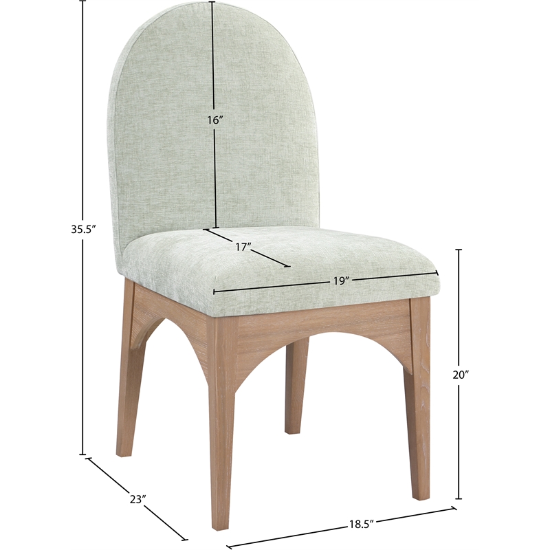 Pemberly Row Modern / Contemporary Mint Fabric Dining Side Chair