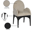 Pemberly Row Modern / Contemporary Beige Fabric Dining Arm Chair