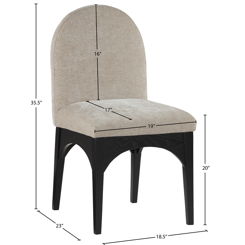 Pemberly Row Modern / Contemporary Beige Fabric Dining Side Chair