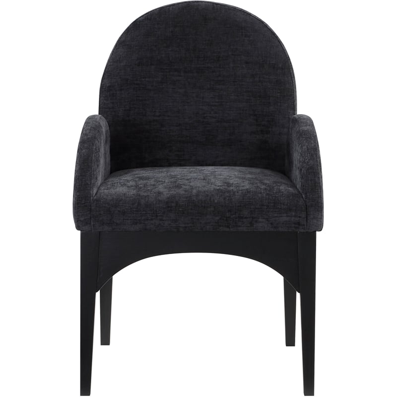 Pemberly Row Modern / Contemporary Black Fabric Dining Arm Chair