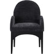 Pemberly Row Modern / Contemporary Black Fabric Dining Arm Chair