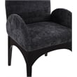 Pemberly Row Modern / Contemporary Black Fabric Dining Arm Chair