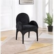 Pemberly Row Modern / Contemporary Black Fabric Dining Arm Chair