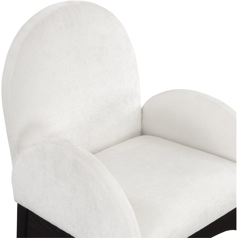 Pemberly Row Modern / Contemporary Cream Fabric Dining Arm Chair