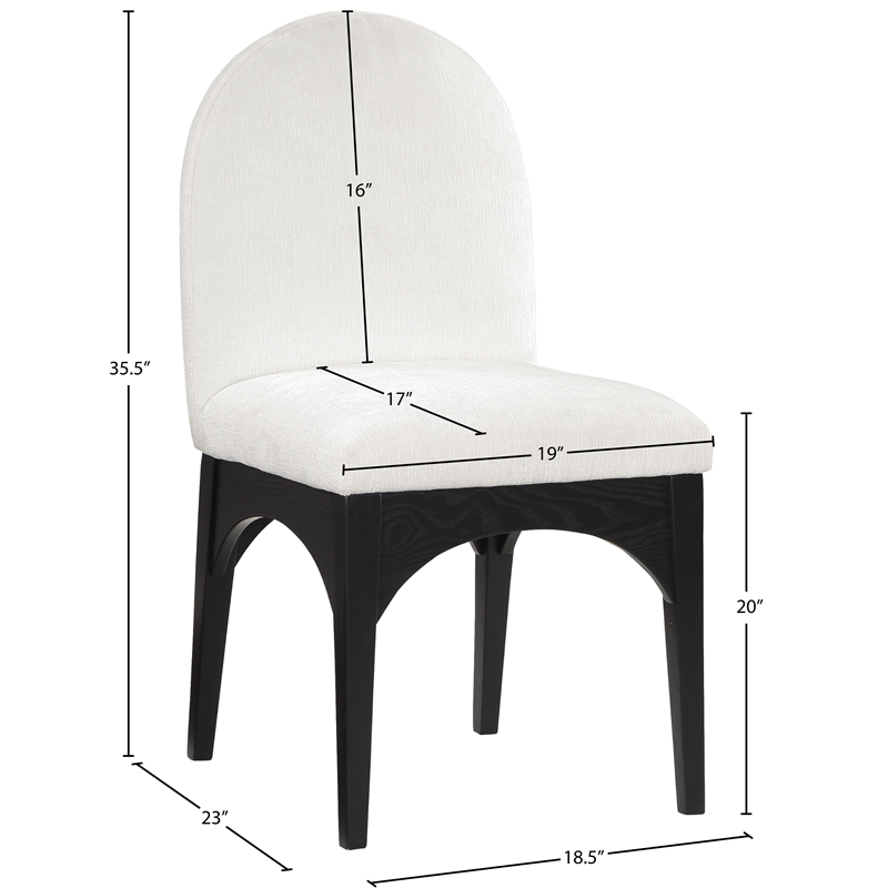 Pemberly Row Modern / Contemporary Cream Fabric Dining Side Chair