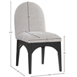 Pemberly Row Modern / Contemporary Grey Fabric Dining Side Chair