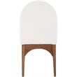 Pemberly Row Contemporary Cream Boucle Fabric Dining Side Chair