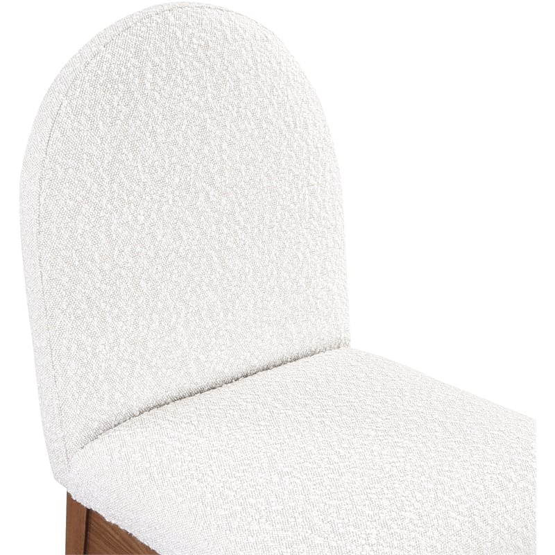 Pemberly Row Contemporary Cream Boucle Fabric Dining Side Chair