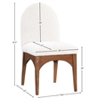 Pemberly Row Contemporary Cream Boucle Fabric Dining Side Chair