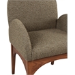 Pemberly Row Contemporary Olive Boucle Fabric Dining Arm Chair