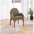 Pemberly Row Contemporary Olive Boucle Fabric Dining Arm Chair