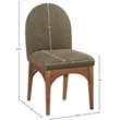 Pemberly Row Contemporary Olive Boucle Fabric Dining Side Chair