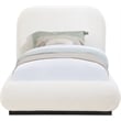 Pemberly Row Modern / Contemporary Cream Boucle Fabric Twin Bed