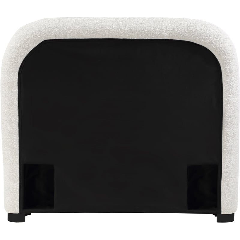 Pemberly Row Modern / Contemporary Cream Boucle Fabric Twin Bed