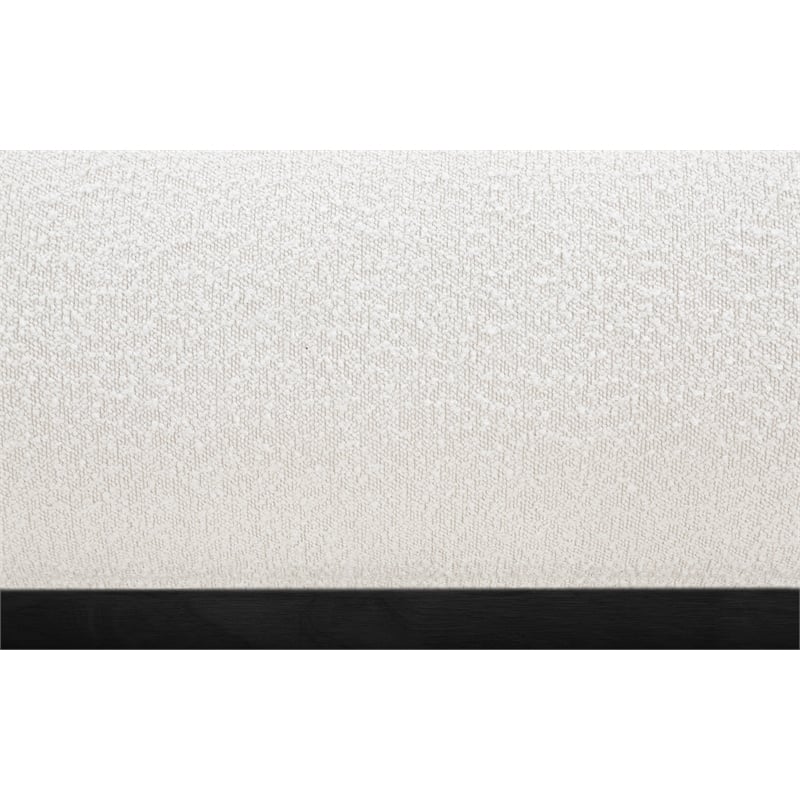Pemberly Row Modern / Contemporary Cream Boucle Fabric Twin Bed