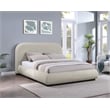 Pemberly Row Modern / Contemporary Beige Soft Fabric Queen Bed