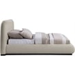 Pemberly Row Modern / Contemporary Beige Soft Fabric Queen Bed