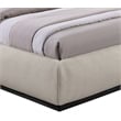Pemberly Row Modern / Contemporary Beige Soft Fabric Queen Bed