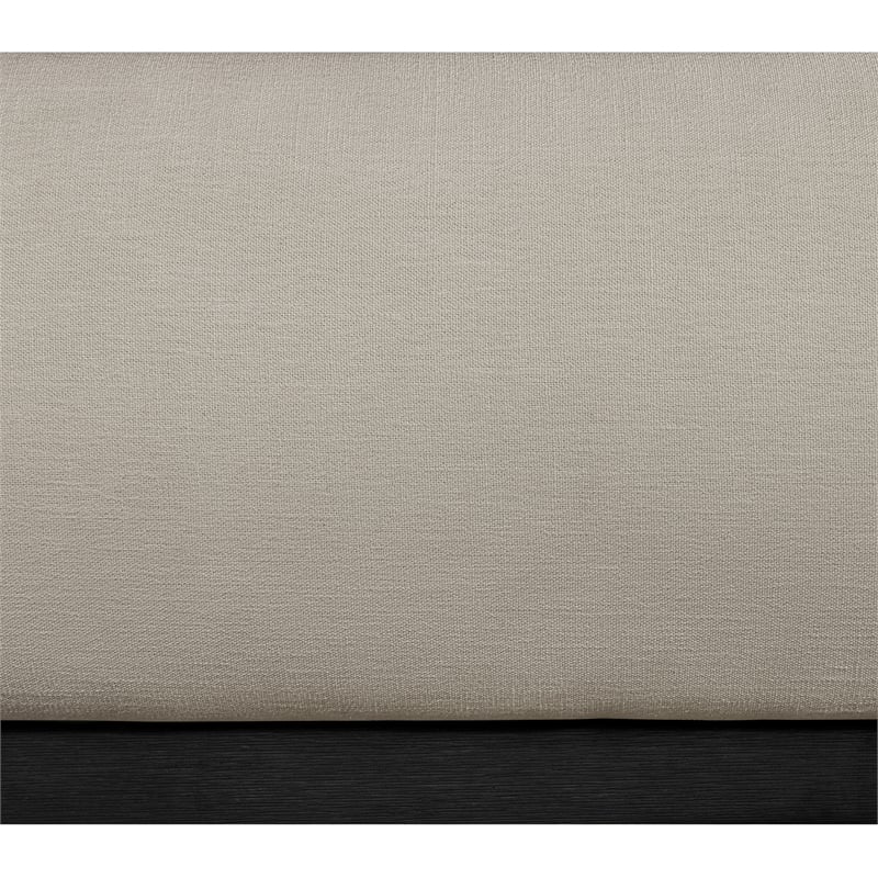Pemberly Row Modern / Contemporary Beige Soft Fabric Queen Bed