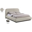 Pemberly Row Modern / Contemporary Beige Soft Fabric Queen Bed
