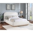 Pemberly Row Modern / Contemporary Cream Boucle Fabric Queen Bed