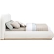 Pemberly Row Modern / Contemporary Cream Boucle Fabric Queen Bed