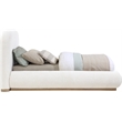 Pemberly Row Modern / Contemporary Cream Boucle Fabric Twin Bed